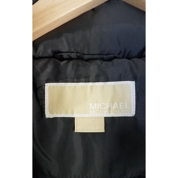 Michael Michael Kors Women's Sz. S Hooded Faux Fur Maxi Down Coat Gun Metal NWT - Picture 3 of 8